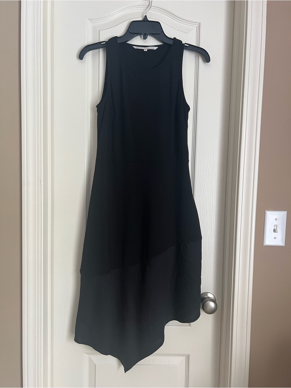 RACHEL Rachel Roy Black Sleeveless Asymmetric Hem Dress